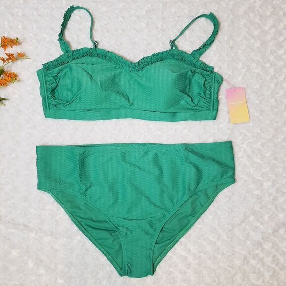Stoney Clover Lane x Target size 3x green swimsuit set - Picture 1 of 5